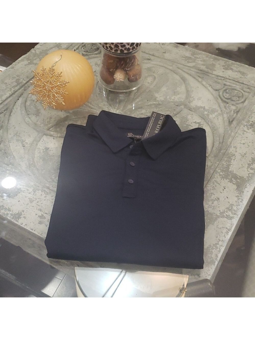 BANANA REPUBLIC MEN'S LUXORY TOUCH  PERFORMANCE POLO SHIRT L new